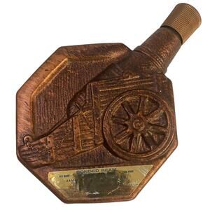 Vintage 1795 Bonded Beam Bronze Cannon Shaped Jim Beam Liquor Bottle Decanter